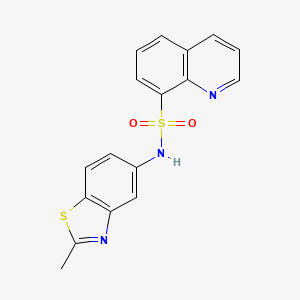 N-(2-methyl-1,3-benzothiazol-5-yl)quinoline-8-sulfonamide
