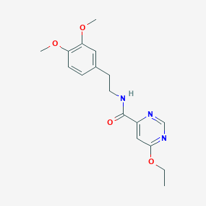 molecular formula C17H21N3O4 B2921636 N-[2-(3,4-dimethoxyphenyl)ethyl]-6-ethoxypyrimidine-4-carboxamide CAS No. 2034249-04-0