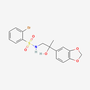 N-(2-(benzo[d][1,3]dioxol-5-yl)-2-hydroxypropyl)-2-bromobenzenesulfonamide
