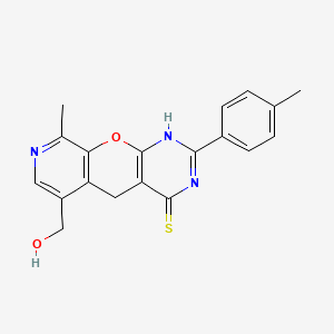 6-(Hydroxymethyl)-9-methyl-2-(4-methylphenyl)-1,5-dihydropyrido[1,2]pyrano[4,5-b]pyrimidine-4-thione