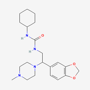 1-(2-(Benzo[d][1,3]dioxol-5-yl)-2-(4-methylpiperazin-1-yl)ethyl)-3-cyclohexylurea