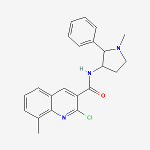 2-chloro-8-methyl-N-(1-methyl-2-phenylpyrrolidin-3-yl)quinoline-3-carboxamide