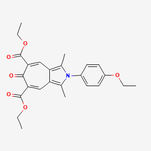 Diethyl 2-(4-ethoxyphenyl)-1,3-dimethyl-6-oxo-2,6-dihydrocyclohepta[c]pyrrole-5,7-dicarboxylate