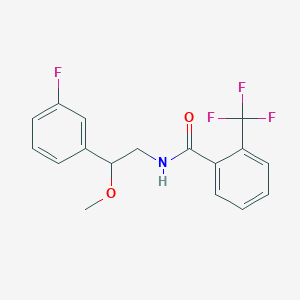 N-(2-(3-fluorophenyl)-2-methoxyethyl)-2-(trifluoromethyl)benzamide