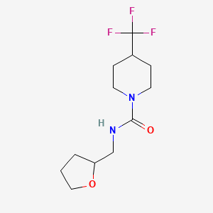 molecular formula C12H19F3N2O2 B2921697 N-[(oxolan-2-yl)methyl]-4-(trifluoromethyl)piperidine-1-carboxamide CAS No. 2415586-30-8