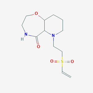 molecular formula C12H20N2O4S B2921700 6-(2-Ethenylsulfonylethyl)-2,3,4,5a,7,8,9,9a-octahydropyrido[2,3-f][1,4]oxazepin-5-one CAS No. 2248685-41-6