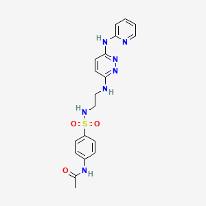 N-(4-(N-(2-((6-(pyridin-2-ylamino)pyridazin-3-yl)amino)ethyl)sulfamoyl)phenyl)acetamide
