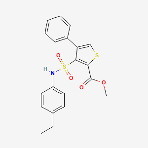 molecular formula C20H19NO4S2 B2921712 Methyl 3-[(4-ethylphenyl)sulfamoyl]-4-phenylthiophene-2-carboxylate CAS No. 895263-37-3