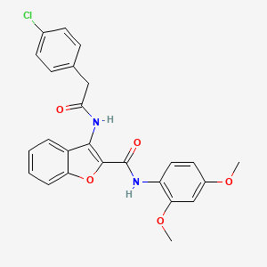 3-(2-(4-chlorophenyl)acetamido)-N-(2,4-dimethoxyphenyl)benzofuran-2-carboxamide