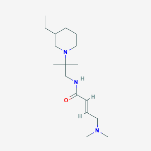 (E)-4-(Dimethylamino)-N-[2-(3-ethylpiperidin-1-yl)-2-methylpropyl]but-2-enamide