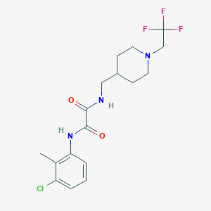molecular formula C17H21ClF3N3O2 B2921748 N-(3-chloro-2-methylphenyl)-N'-{[1-(2,2,2-trifluoroethyl)piperidin-4-yl]methyl}ethanediamide CAS No. 2319640-67-8