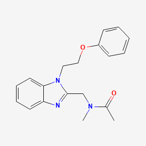 molecular formula C19H21N3O2 B2921753 N-methyl-N-{[1-(2-phenoxyethyl)-1H-1,3-benzodiazol-2-yl]methyl}acetamide CAS No. 915890-68-5