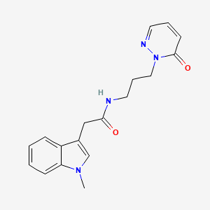 2-(1-methyl-1H-indol-3-yl)-N-(3-(6-oxopyridazin-1(6H)-yl)propyl)acetamide