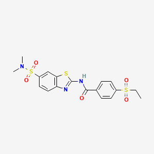 N-(6-(N,N-dimethylsulfamoyl)benzo[d]thiazol-2-yl)-4-(ethylsulfonyl)benzamide