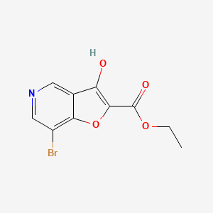 molecular formula C10H8BrNO4 B2921792 Furo[3,2-c]pyridine-2-carboxylic acid, 7-bromo-3-hydroxy-, ethyl ester CAS No. 1009333-80-5