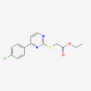 Ethyl 2-((4-(4-chlorophenyl)pyrimidin-2-yl)thio)acetate