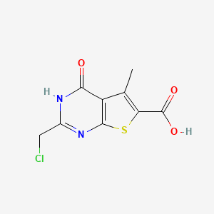 2-(Chloromethyl)-5-methyl-4-oxo-3,4-dihydrothieno[2,3-d]pyrimidine-6-carboxylic acid