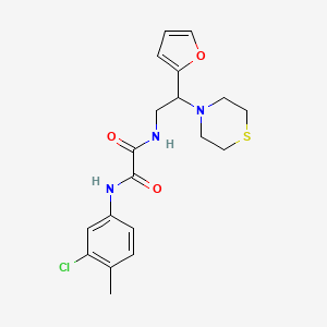 N1-(3-chloro-4-methylphenyl)-N2-(2-(furan-2-yl)-2-thiomorpholinoethyl)oxalamide