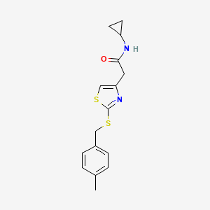 N-cyclopropyl-2-(2-((4-methylbenzyl)thio)thiazol-4-yl)acetamide