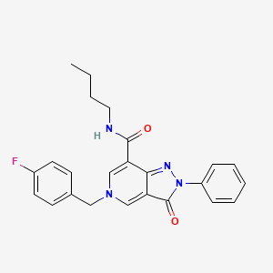 molecular formula C24H23FN4O2 B2921801 N-butyl-5-[(4-fluorophenyl)methyl]-3-oxo-2-phenyl-2H,3H,5H-pyrazolo[4,3-c]pyridine-7-carboxamide CAS No. 921550-77-8