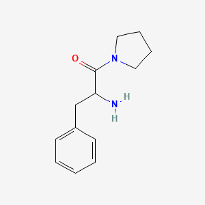 molecular formula C13H18N2O B2921841 2-Amino-3-phenyl-1-(pyrrolidin-1-yl)propan-1-one CAS No. 92008-59-8