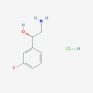 molecular formula C8H11ClFNO B2921844 (1S)-2-amino-1-(3-fluorophenyl)ethan-1-ol hydrochloride CAS No. 2219353-93-0
