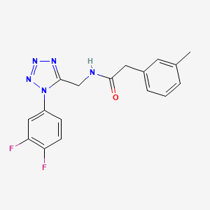 molecular formula C17H15F2N5O B2921884 N-{[1-(3,4-difluorophenyl)-1H-1,2,3,4-tetrazol-5-yl]methyl}-2-(3-methylphenyl)acetamide CAS No. 1005306-55-7