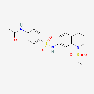N-(4-(N-(1-(ethylsulfonyl)-1,2,3,4-tetrahydroquinolin-7-yl)sulfamoyl)phenyl)acetamide