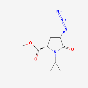 Methyl (2S,4S)-4-azido-1-cyclopropyl-5-oxopyrrolidine-2-carboxylate