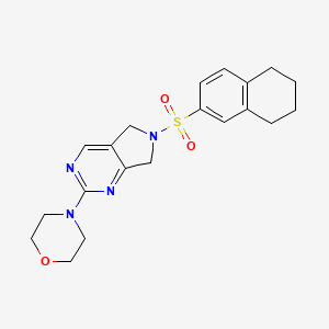 4-(6-((5,6,7,8-tetrahydronaphthalen-2-yl)sulfonyl)-6,7-dihydro-5H-pyrrolo[3,4-d]pyrimidin-2-yl)morpholine