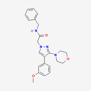 N-benzyl-2-(4-(3-methoxyphenyl)-3-morpholino-1H-pyrazol-1-yl)acetamide