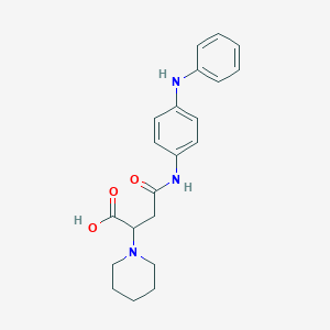 4-Oxo-4-((4-(phenylamino)phenyl)amino)-2-(piperidin-1-yl)butanoic acid