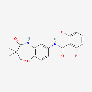 N-(3,3-dimethyl-4-oxo-2,3,4,5-tetrahydrobenzo[b][1,4]oxazepin-7-yl)-2,6-difluorobenzamide