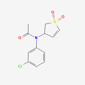 molecular formula C12H12ClNO3S B2921914 N-(3-CHLOROPHENYL)-N-(1,1-DIOXIDO-2,3-DIHYDRO-3-THIOPHENYL)ACETAMIDE CAS No. 321943-10-6