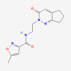 5-methyl-N-(2-(3-oxo-3,5,6,7-tetrahydro-2H-cyclopenta[c]pyridazin-2-yl)ethyl)isoxazole-3-carboxamide