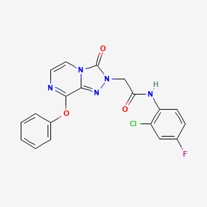 molecular formula C19H13ClFN5O3 B2921923 N-(2-chloro-4-fluorophenyl)-2-{3-oxo-8-phenoxy-2H,3H-[1,2,4]triazolo[4,3-a]pyrazin-2-yl}acetamide CAS No. 1251600-84-6