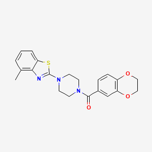 (2,3-Dihydrobenzo[b][1,4]dioxin-6-yl)(4-(4-methylbenzo[d]thiazol-2-yl)piperazin-1-yl)methanone