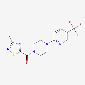 (3-Methyl-1,2,4-thiadiazol-5-yl)(4-(5-(trifluoromethyl)pyridin-2-yl)piperazin-1-yl)methanone