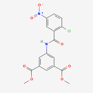 molecular formula C17H13ClN2O7 B2921969 Methyl 3-((2-chloro-5-nitrophenyl)carbonylamino)-5-(methoxycarbonyl)benzoate CAS No. 328258-97-5