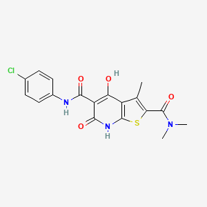 N5-(4-chlorophenyl)-4-hydroxy-N2,N2,3-trimethyl-6-oxo-6,7-dihydrothieno[2,3-b]pyridine-2,5-dicarboxamide
