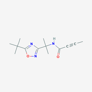 molecular formula C13H19N3O2 B2921986 N-[2-(5-Tert-butyl-1,2,4-oxadiazol-3-yl)propan-2-yl]but-2-ynamide CAS No. 2411244-04-5