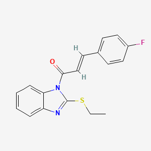 B2922064 (2E)-1-[2-(ethylsulfanyl)-1H-benzimidazol-1-yl]-3-(4-fluorophenyl)prop-2-en-1-one CAS No. 327094-33-7