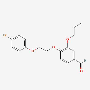 4-[2-(4-Bromophenoxy)ethoxy]-3-propoxybenzaldehyde