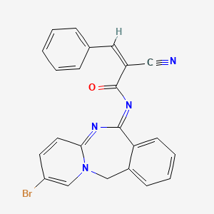 (Z)-N-(2-Bromo-11H-pyrido[1,2-b][2,4]benzodiazepin-6-ylidene)-2-cyano-3-phenylprop-2-enamide