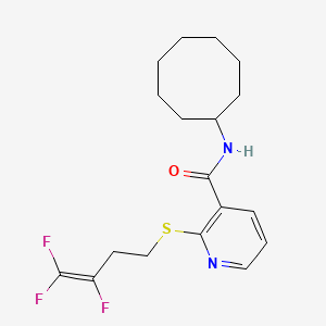N-cyclooctyl-2-[(3,4,4-trifluoro-3-butenyl)sulfanyl]nicotinamide