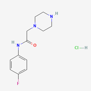 N-(4-fluorophenyl)-2-(piperazin-1-yl)acetamide hydrochloride