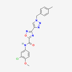 molecular formula C20H17ClN6O3 B2922216 N-(3-chloro-4-methoxyphenyl)-3-{1-[(4-methylphenyl)methyl]-1H-1,2,3-triazol-4-yl}-1,2,4-oxadiazole-5-carboxamide CAS No. 1251608-37-3