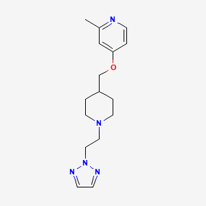 molecular formula C16H23N5O B2922232 2-methyl-4-({1-[2-(2H-1,2,3-triazol-2-yl)ethyl]piperidin-4-yl}methoxy)pyridine CAS No. 2380060-06-8