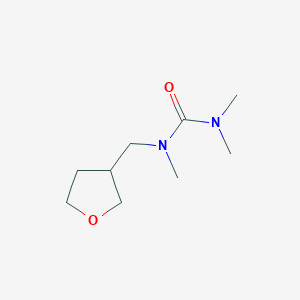 molecular formula C9H18N2O2 B2922267 1,3,3-Trimethyl-1-[(oxolan-3-yl)methyl]urea CAS No. 1862452-43-4