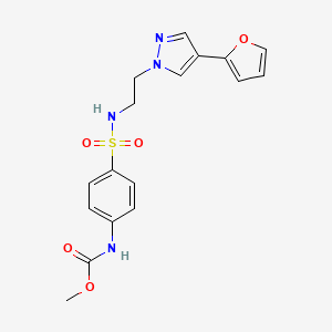methyl (4-(N-(2-(4-(furan-2-yl)-1H-pyrazol-1-yl)ethyl)sulfamoyl)phenyl)carbamate